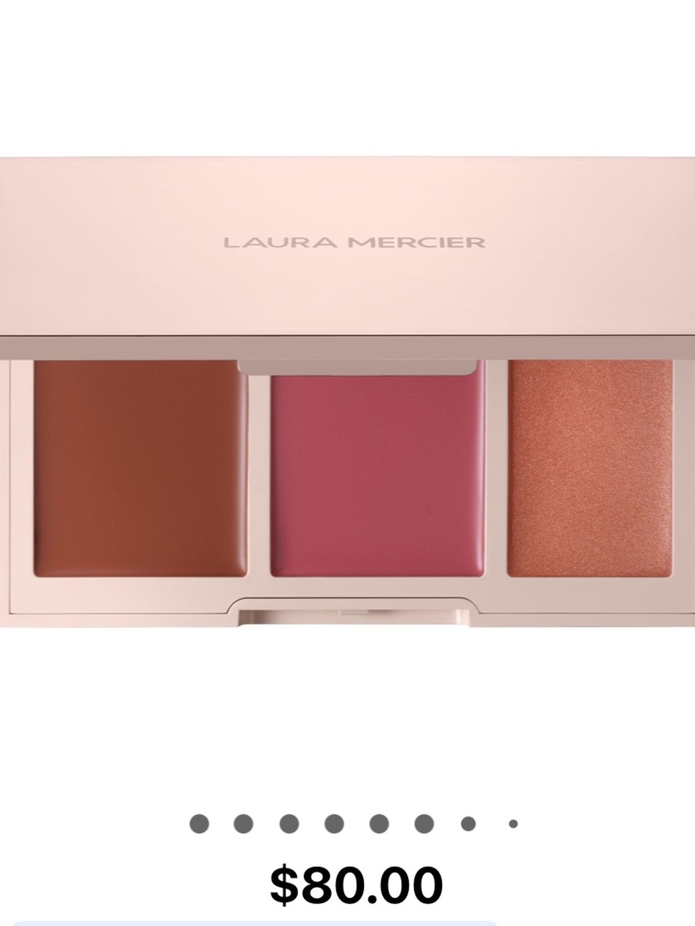 laura mercier Jolie Cheek Palette — Peachy Brown, Rose, Shimmer Bronze
